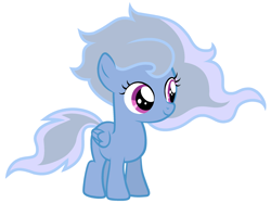 Size: 2552x2032 | Tagged: safe, artist:unoriginai, pegasus, pony, crack shipping, cute, filly, magical lesbian spawn, offspring, parent:fleetfoot, parent:princess luna, simple background, solo, white background