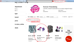 Size: 1448x828 | Tagged: safe, derpibooru import, rarity, twilight sparkle, pony, unicorn, merchandise, target, text