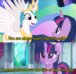 Size: 1920x1884 | Tagged: safe, screencap, princess celestia, twilight sparkle, twilight sparkle (alicorn), alicorn, pony, my little pony: the movie, spoiler:s09, caption, image macro, meme, metal gear solid, spoilers for another series, text