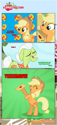 Size: 1919x4225 | Tagged: safe, artist:estories, applejack, granny smith, earth pony, pony, comic:a(pple)ffection, absurd resolution, comic, letter, rearing