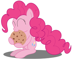 Size: 2278x1863 | Tagged: safe, artist:bladedragoon7575, pinkie pie, earth pony, pony, cookie, cute, diapinkes, eating, eyes closed, food, nom, simple background, solo, transparent background