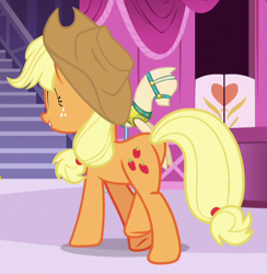 Size: 490x502 | Tagged: safe, screencap, applejack, earth pony, pony, honest apple, cropped, female, mare, plot