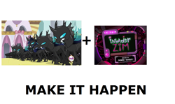 Size: 1337x796 | Tagged: safe, changeling, exploitable meme, invader zim, make it happen, meta