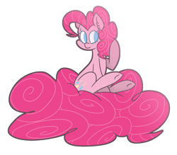 Size: 3400x2973 | Tagged: safe, artist:miss-zi-zi, pinkie pie, earth pony, pony, female, fluffy, impossibly large tail, mare, maximum overfloof, simple background, solo, transparent background