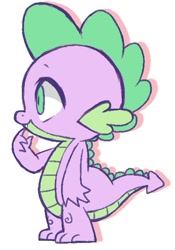 Size: 401x573 | Tagged: safe, artist:susu, spike, dragon, cute, male, simple background, solo, spikabetes, white background