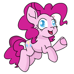 Size: 500x500 | Tagged: safe, artist:chautung, pinkie pie, earth pony, pony, clothes, simple background, solo, white background