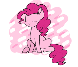 Size: 1254x1082 | Tagged: safe, artist:chautung, pinkie pie, earth pony, pony, eyes closed, female, mare, pink coat, pink mane, solo