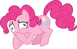 Size: 6000x3856 | Tagged: safe, artist:dusk2k, pinkie pie, pony, high res, nauseous, simple background, solo, transparent background, vector