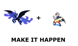 Size: 1337x796 | Tagged: safe, nightmare moon, earthbound, exploitable meme, make it happen, masked man, meta, mother 3