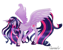 Size: 1280x1024 | Tagged: safe, artist:linamomoko, derpibooru import, twilight sparkle, twilight sparkle (alicorn), alicorn, pony, female, mare, rainbow power, simple background, solo, transparent background