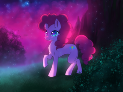 Size: 900x675 | Tagged: safe, artist:jacky-bunny, pinkie pie, earth pony, pony, female, grass, mare, solo, tree