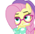 Size: 584x576 | Tagged: safe, edit, edited screencap, screencap, fluttershy, pegasus, pony, fake it 'til you make it, alternate hairstyle, background removed, hipstershy, simple background, solo, transparent background, woke