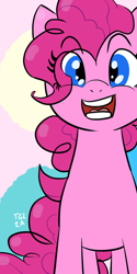 Size: 500x1000 | Tagged: safe, artist:artylovr, pinkie pie, pony, smiling, solo