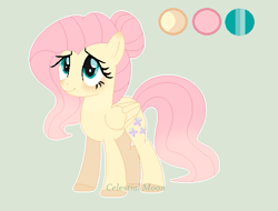 Size: 567x430 | Tagged: safe, artist:moon-rose-rosie, fluttershy, pegasus, pony, alternate universe, base used, simple background, solo