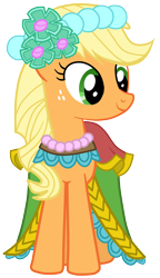 Size: 2874x5000 | Tagged: safe, artist:jennieoo, applejack, earth pony, pony, a canterlot wedding, absurd resolution, bridesmaid dress, clothes, dress, female, mare, simple background, solo, transparent background, vector, vector trace