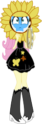 Size: 4448x12870 | Tagged: safe, edit, editor:grapefruitface, fluttershy, equestria girls, rainbow rocks, absurd resolution, clothes, costume, flower, genesis, peter gabriel, simple background, solo, supper's ready, transparent background