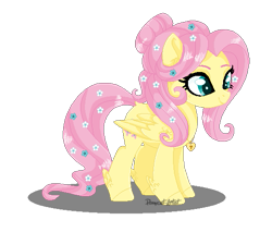 Size: 545x464 | Tagged: safe, artist:ponycat-artist, fluttershy, pegasus, pony, base used, flower, flower in hair, simple background, solo, transparent background