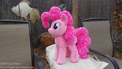 Size: 5312x2988 | Tagged: safe, artist:neysanight, pinkie pie, earth pony, pony, irl, photo, plushie, solo