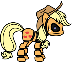 Size: 5000x4283 | Tagged: safe, artist:lman225, applejack, earth pony, pony, .svg available, absurd resolution, animatronic, applefreddy, crossover, five nights at aj's, five nights at freddy's, freddy fazbear, simple background, solo, transparent background, vector