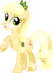 Size: 887x1220 | Tagged: safe, artist:bobagsp, applejack, crystal pony, earth pony, pony, .svg available, crystallized, simple background, solo, svg, transparent background, vector