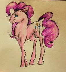 Size: 2524x2760 | Tagged: safe, artist:smirk, pinkie pie, earth pony, pony, alternate design, colored pencil drawing, solo, traditional art