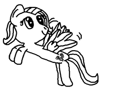 Size: 462x422 | Tagged: safe, artist:nightshadowmlp, fluttershy, pegasus, pony, black and white, flying, grayscale, monochrome, simple background, smiling