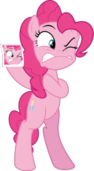 Size: 4981x9027 | Tagged: safe, artist:jhayarr23, screencap, pinkie pie, pony, better together, equestria girls, forgotten friendship, absurd resolution, bipedal, equestria girls ponified, faic, grimace, photo, ponified, popeye, silly face, simple background, solo, transparent background, vector