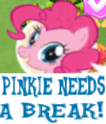 Size: 376x440 | Tagged: safe, artist:horsesplease, big macintosh, pinkie pie, earth pony, pony, caption, crying inside, dissonant caption, expand dong, exploitable meme, frustrated, gameloft, image macro, meme, sad, stock vector, text, tired, wow! glimmer