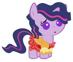 Size: 2600x2200 | Tagged: safe, artist:beavernator, derpibooru import, twilight sparkle, alternate hairstyle, babylight sparkle, beavernator is trying to murder us, clothes, cute, dress, filly, solo, too poofy, twiabetes