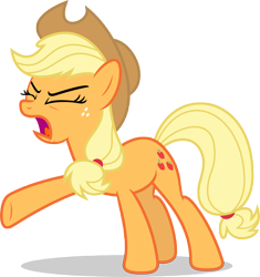 Size: 7000x7434 | Tagged: safe, artist:luckreza8, applejack, earth pony, pony, honest apple, absurd resolution, cowboy hat, eyes closed, female, hat, mare, simple background, solo, stetson, transparent background