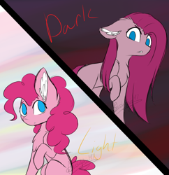 Size: 449x464 | Tagged: safe, artist:pinkdolphin147, pinkie pie, pony, duality, pinkamena diane pie