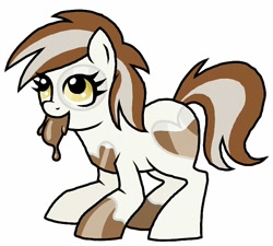 Size: 646x582 | Tagged: safe, artist:unoriginai, hybrid, cargo ship, cute, filly, gravy, offspring, parent:gravy boat, parent:pipsqueak, parents:gravypip, simple background, wat, white background