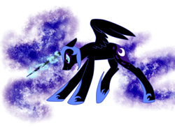 Size: 1280x985 | Tagged: safe, artist:llulabeee, nightmare moon, alicorn, pony, female, mare, simple background, solo, white background