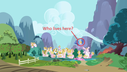 Size: 1280x720 | Tagged: safe, edit, edited screencap, screencap, discussion, meta, ponyville, scenery