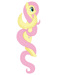 Size: 3780x5040 | Tagged: safe, artist:mfg637, fluttershy, pegasus, pony, flying, simple background, solo, transparent background, vector