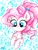 Size: 1892x2518 | Tagged: safe, artist:liaaqila, pinkie pie, earth pony, pony, bust, ponytail, portrait, smiling, solo, traditional art