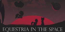 Size: 1820x910 | Tagged: safe, pinkie pie, earth pony, pony, colonisation, mars, planet, retro, space