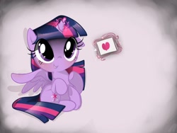 Size: 1600x1200 | Tagged: safe, artist:angelstar063, derpibooru import, twilight sparkle, twilight sparkle (alicorn), alicorn, pony, blushing, cute, female, letter, mare, solo, twiabetes