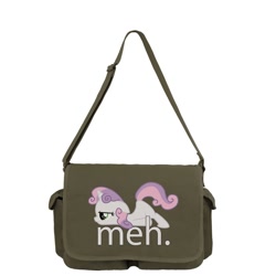 Size: 1000x1000 | Tagged: safe, sweetie belle, bag, meh, messenger bag, official, scootie belle, simple background, solo, welovefine, white background