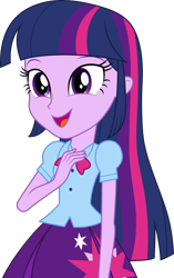 Size: 3131x5000 | Tagged: safe, artist:dashiesparkle, derpibooru import, twilight sparkle, twilight sparkle (alicorn), alicorn, equestria girls, rainbow rocks, absurd resolution, clothes, cute, long hair, open mouth, pleated skirt, simple background, skirt, solo, transparent background, twiabetes, vector