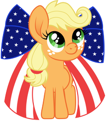 Size: 3001x3523 | Tagged: safe, artist:cloudyglow, applejack, earth pony, pony, 4th of july, american independence day, amerijack, cute, holiday, independence day, jackabetes, simple background, smiling, solo, transparent background, united states