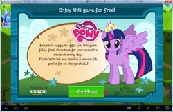 Size: 1456x943 | Tagged: safe, derpibooru import, twilight sparkle, twilight sparkle (alicorn), alicorn, amazon.com, game, gameloft, kindle, text