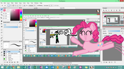 Size: 1366x767 | Tagged: safe, artist:nightshadowmlp, pinkie pie, bubbles (powerpuff girls), butch, firealpaca, the powerpuff girls