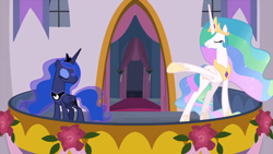 Size: 700x394 | Tagged: safe, edit, edited screencap, screencap, princess celestia, princess luna, alicorn, pony, the last problem