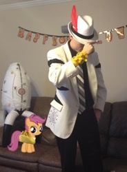 Size: 588x799 | Tagged: safe, scootaloo, human, ask terry, cosplay, irl, irl human, king zebra, meta, photo, taco, terry