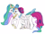 Size: 3264x2448 | Tagged: safe, artist:supahdonarudo, princess celestia, queen novo, alicorn, classical hippogriff, hippogriff, pony, my little pony: the movie, comforting, crying, female, hug, sad, simple background, story included, tears of sadness, transparent background, winghug