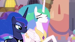 Size: 1920x1080 | Tagged: safe, screencap, princess celestia, princess luna, alicorn, pony, the last problem