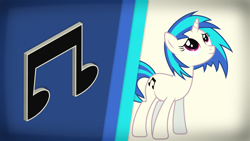 Size: 1920x1080 | Tagged: safe, artist:djdavid98, artist:parclytaxel, dj pon-3, vinyl scratch, pony, unicorn, cutie mark, female, hooves, horn, mare, smiling, solo, vector, wallpaper