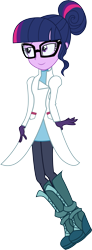 Size: 2425x6570 | Tagged: safe, artist:illumnious, derpibooru import, sci-twi, twilight sparkle, equestria girls, friendship games, clothes, glasses, lab coat, simple background, solo, transparent background, vector