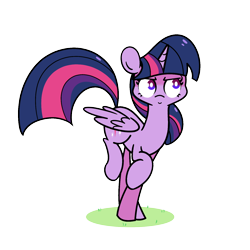 Size: 1500x1500 | Tagged: safe, artist:turtlefarminguy, derpibooru import, twilight sparkle, twilight sparkle (alicorn), alicorn, pony, female, mare, raised hoof, raised leg, simple background, solo, transparent background